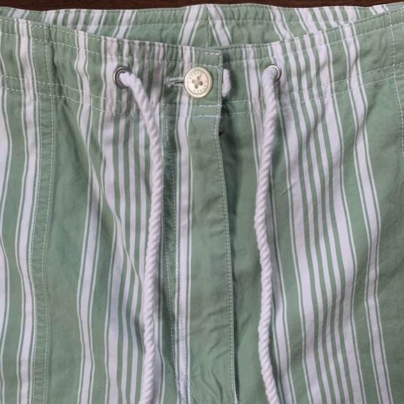 Lauren Ralph Lauren Womens 16 Green Stripe Drawstring Cropped Capri Pants - Picture 5 of 7